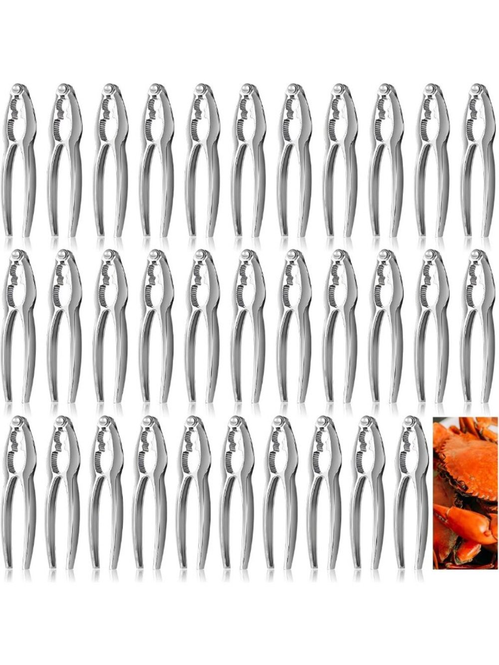 32 Pcs Seafood Tools Set - Crab Crackers, Lobster Crackers & Shellfish Picks